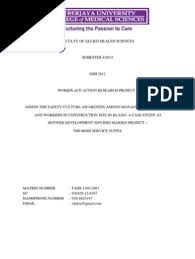 Cnh jurukur bahan s/b is a consultant quantity surveying and project management firm. Research Proposal Assess The Safety Culture Awareness Among Managers Supervisors And Workers In Construction Site In Klang A Case Study At Hotwer Development Sdn Bhd Maiden Project The Boss Service Suites Quantitative Research Safety