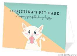 15% off with code julyzweekend. Kitty Pet Sitter Business Card Custom Business Cards