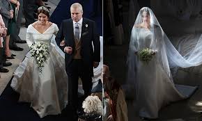 Princess Eugenie And Meghan Markle S Wedding Dresses Compared