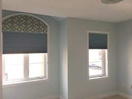 Arched windows are some of the most graceful window shapes, adding classic design and architectural interest to your home. Arch Window With Small Side Window Solution Arched Window Coverings Arched Window Treatments Curtains For Arched Windows