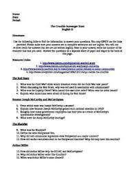 Add your answer and earn points. The History Of The Crucible An Online Scavenger Hunt Crucible Scavenger Hunt American Literature