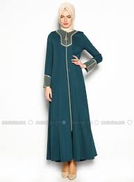 Embroidered Tassels Green Abayas Modanisa Muslim Fashion Abaya Designs Abaya Online