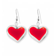 Boucles D Oreilles Crochet Coeur Milk Rouge Fonce Pylones