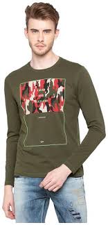 Buy Spykar Men Slim Fit Round Neck Solid T Shirt Green