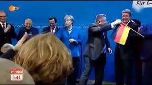 For example i was impressed with her crisis management skills and i even tend to not agree fully on. Angela Merkel Throws Away German Flag Video Dailymotion