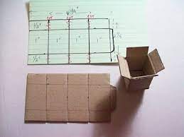 A piece of cardboard makes a square box with sides ¼ the original length. Beautiful Mini Blessings Search Results For Tutorial Dollhouse Miniature Tutorials Free Moving Boxes Miniature Diy