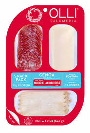 A type of italian cured sausage, originating in the genoa region of italy, that is most often made only of pork, but will also be a mix of pork and lesser amounts of beef, depending on the provider's recipe. Olli Genoa Salami Snack Pack The Wine Country