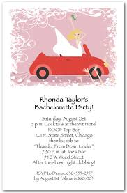 He caught her hook, line and sinker! Blonde Bride In Red Convertible Bachelorette Party Invitations