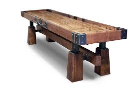 Industrial Farmhouse Rustic Shuffleboard Table 9 16 Shuffleboard Table Game Room Industrial Farmhouse