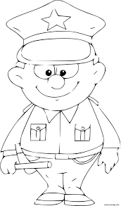 Les solutions pour dessin policier de mots fléchés et mots croisés. Coloriage Policier En Costume Dessin Police A Imprimer