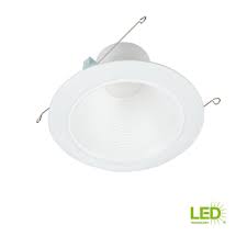Halo Rl 5 In And 6 In White Integrated Led Recessed Light Retrofit Trim At 3000k Soft White Deep Baffle For Low Glare Rld6069301ewhr The Home Depot Recessed Lighting Led Spotlight Led
