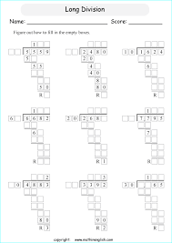 Scroll down the page for more examples and solutions long division. Printable Primary Math Worksheet For Math Grades 1 To 6 Based On The Singapore Math Curriculum