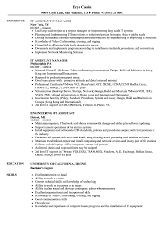 Based on our collection of resume samples, essential qualifications for the job include computer see our sample it manager cover letter. It Assistant Resume Samples Velvet Jobs