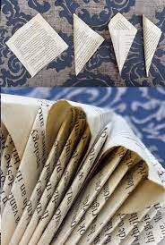 Journey Along An Ordinary Life How To Make A Paper Protea Folded Paper Flowers Book Page Crafts Folded Book Art