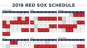 The Red Sox 2018 Schedule Is Wacky With Images Boston Red Sox Schedule Red Sox