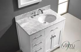 Check spelling or type a new query. Virtu Usa Caroline Parkway Single 36 9 Inch Left Sided Transitional Bathroom Vanity With Mirror White