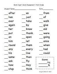dolch sight word first grade activity packet