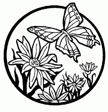 Free Coloring Pages Flowers And Butterflies Coloring Home