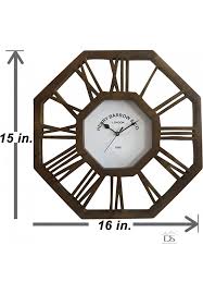 Find great deals on ebay for wall clock numerals. Roman Numeral Decorative Wood Wall Clock In Octagon Shape Decorshore