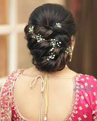 Top 81 Indian Bridal Hairstyles To Bookmark Right Away Wedbook Bridal Hair Buns Front Hair Styles Bridal Hairstyle Indian Wedding