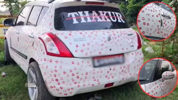 साढ़े 3 घंटे में 3400 KISS और...लाइक और व्यूज के चक्कर में गर्लफ्रेंड ने बॉयफ्रेंड की कार को किस से ढक दिया, पुलिस ने काटा भारी चालान | Republic Bharat