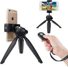 1.6m quality aluminum slr dslr camera lightweight tripod with bag,1 free phone holder & 1 blutooth shutter/camera tripod. Best Smartphone Tripods In 2020