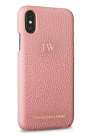 Case Collection Maison De Sabre Phone Case Monogram Leather Phone Case Black Leather Phone Case