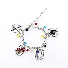 Attack on titan anime info and recommendations. Anime Attack On Titan Charm Bracelet Japanese Cartoon Shingeki No Kyojin Handmade Giant Chain Bracelet Jewelry Graduation Gift Charm Bracelets Aliexpress