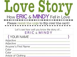 Funny Bridal Shower Game Love Story Mad Lib Personalized Printable 207 Funny Bridal Shower Bridal Shower Games Reception Guest Book