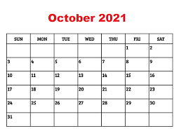 The a4 size planner can be downloaded as word and pdf. Blank October 2021 Calendar Printable Template In Pdf Calendar Dream