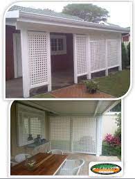 Value Fencing Pvc Lattice Screening 2 I D Like Something Like This Along The Garage Carport Patio Patio Shade Carport Makeover