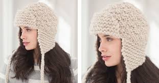 There are three sizes available, so you make a beanie hat for your toddler that will keep them warm and cosy! Amelia Knitted Earflap Hat Free Knitting Pattern