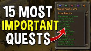 Points for quests are listed in ascending order. The 15 Most Important Quests To Complete On A New Account Quests For Early Game Accounts Osrs Youtube