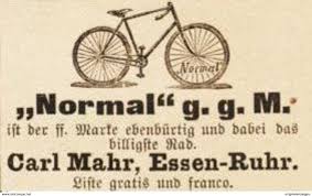 Original Werbung Anzeige 1895 Normal Fahrrader Curt Mahr Essen Ruhr Ca 45 X 30 Mm Essen Ruhr Ruhr Fahrrad