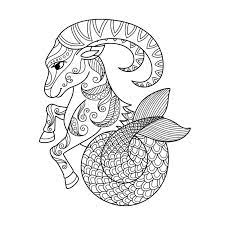 Relieve stress and spark your creativity with the ideal coloring book for you based on your zodiac sign! Capricorn Zodiac Sign Zentangle Coloring Book Page For Adult Stock Illustration Illustration Of Horoscope Design 146396105
