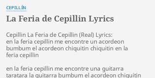 Ii의 릴리스, 리뷰, 크레딧, 곡 등을 발견하여 cepillin 컬렉션을 완성해보세요. La Feria De Cepillin Lyrics By Cepillin Cepillin La Feria De