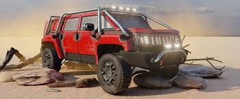 Using multiple cameras to display a digital overhead image of the area around hummer ev. Gmc Hummer Ev Shows Apocalyptic Suv And Six Wheel Truck Looks Via Catchy Renders Autoevolution