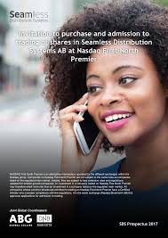 Invitation to purchase and admission to trading of shares in Seamless  Distribution Systems AB at Nasdaq First North Premier