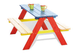 Soldes Lot De Table A 4 Places Et 2 Bancs Fixes En Bois Massif Colore Ensemble Complet Jardin Table Et Chaise Enfant Table Et Chaises Chaise Enfant