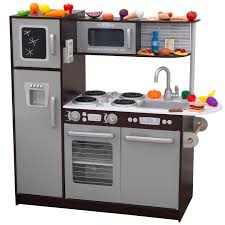 Shop for kidkraft uptown play kitchen online at target. Kidkraft Uptown Espresso Play Kitchen With 30 Piece Play Food Walmart Com Walmart Com