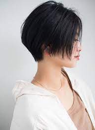30代40代に人気 大人黒髪ショートボブ 髪型ショートヘア