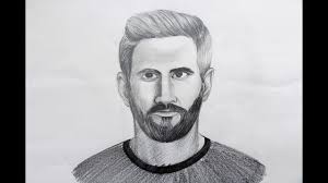How To Draw Lionel Messi Step By Step Easy Youtube Drawings Messi Lionel Messi
