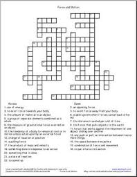Crossword Physics Force Motion Preview 1 Force And Motion Writing Forms Physics