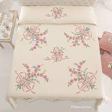 Piquet Di Cotone Disegnato Per Copriletto Fiori Matrimoniale Yatak Yastiklari Nevresim Takimlari Nevresim Takimi