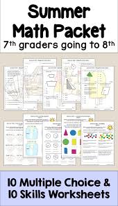 Summer Math Packet For Rising 8th Graders Review Of 7th Grade Math Summer Math Packet Summer Math Math Packets