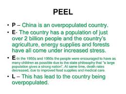 Peel P China Is An Overpopulated Country E The Country Has A Population Of Just Over 2 Billion P Essay Writing Skills Paragraph Writing Writing Lessons