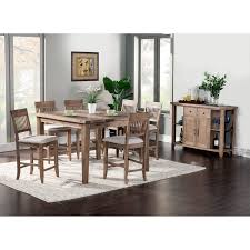 Alpine Furniture Aspen 7 Piece Counter Height Dining Table Set With Optional Server Alpine Furniture Counter Height Dining Table Set Furniture