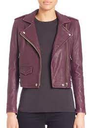 Iro Ashville Lambskin Leather Moto Jacket In Black Modesens Womens Leather Jacket Outfit Coloured Leather Jacket Purple Leather Jacket