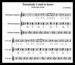 We Played Gotye S Somebody That I Used To Know This Was The Arrangement I Found Online I Just Transferred T Music Curriculum Music Education Teaching Music