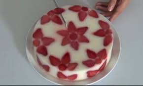 I Like The Strawberry Design Would Use The Strawberry Design With A Panna Cotta Recipe Desserts Milk Recipes Cake Recipes